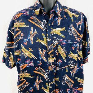 Smithsonian Institution Airplane Themed Shirt  MED